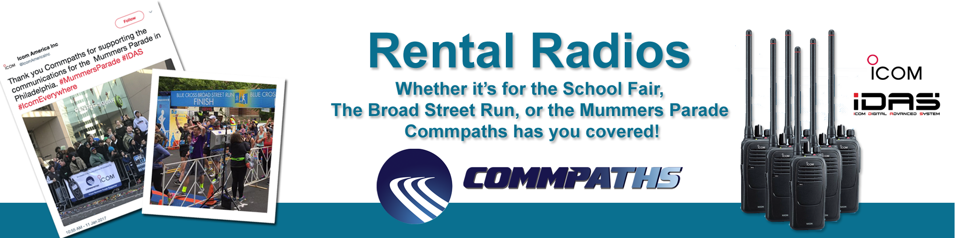 Commpaths has Rental Radios For All Occasions 